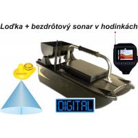 Zavec loka Baitliner + bezdrtov sonar v hodinkch