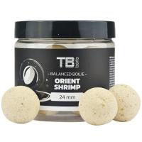 Vyvážené Boilie TB Baits Balanced White Edition + Atraktor Orient Shrimp 100g